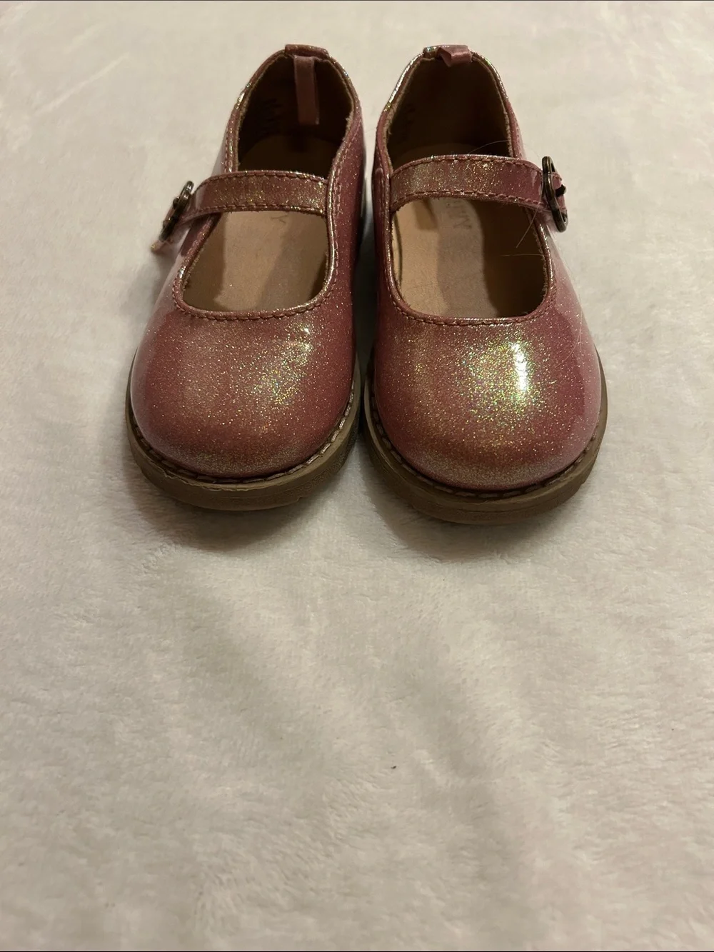 Old Navy Girls Pink Glitter Mary Jane Dress Shoes Size 8